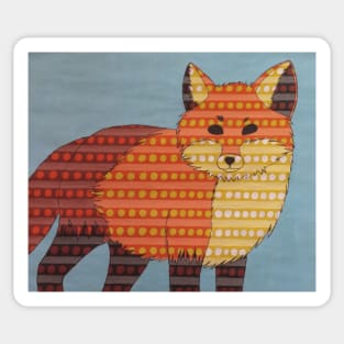 Dotted Orange Fox Sticker